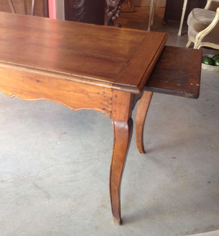 19th Century French Fruitwood Farm Table 1