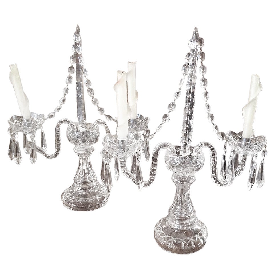 Vintage Waterford Crystal Candle Holders 2 For Sale on 1stDibs