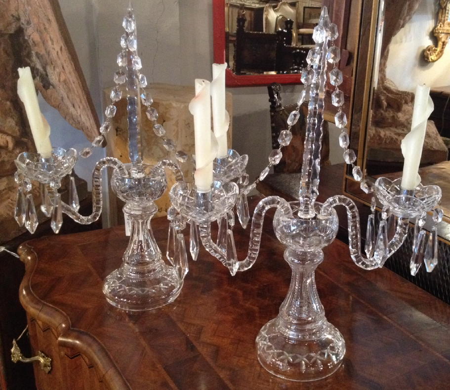 Pair of Waterford Candelabrum