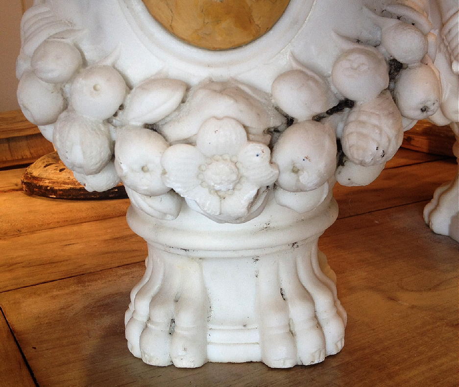 Pair of 19th Century Italian Carved Marble Planters 2