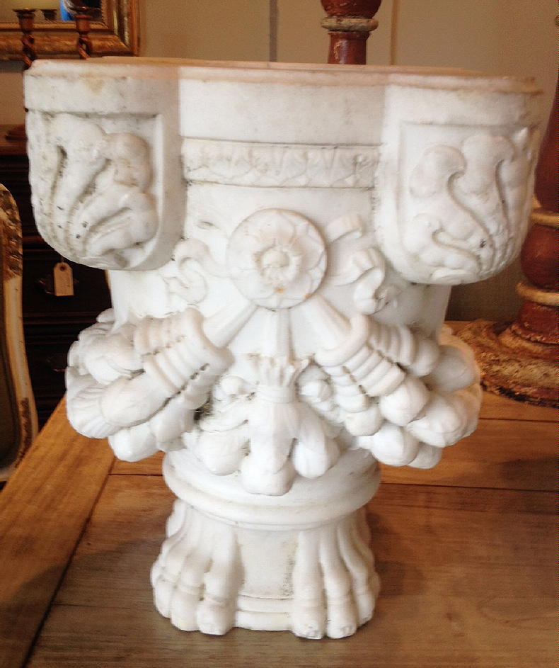 Pair of 19th Century Italian Carved Marble Planters 4