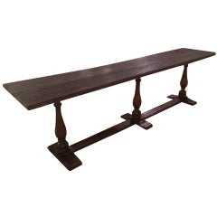 Very Large Walnut Trestle Table