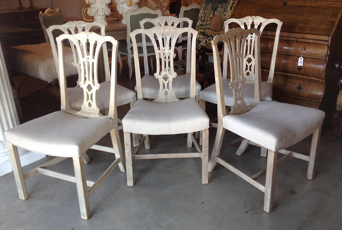 Set of 12 Chippendale Style Chairs