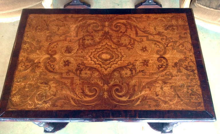 19th Century Marquetry Writing Table 2