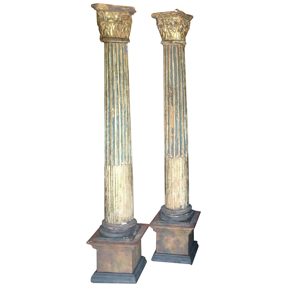 Coppia di colonne italiane del XVII secolo in vendita
