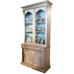 Antique Large 19th Century Display Cabinet Bookcase