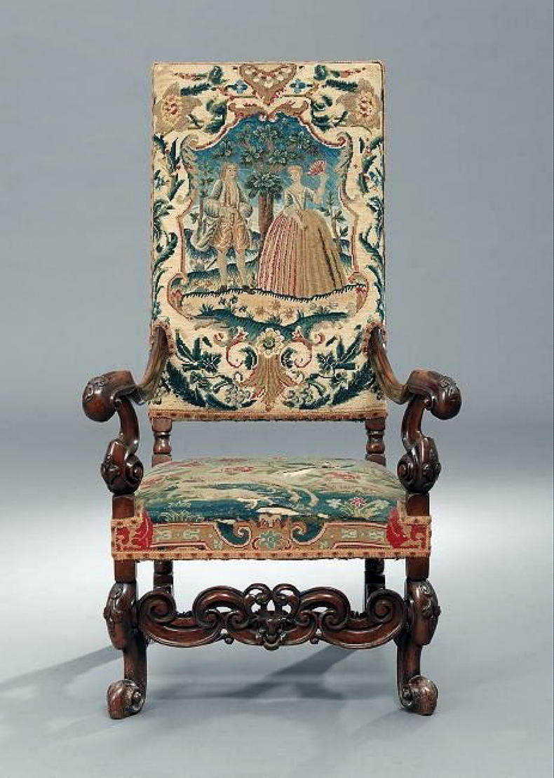Pair of 19th Century Tapestry Upholstered Armchairs