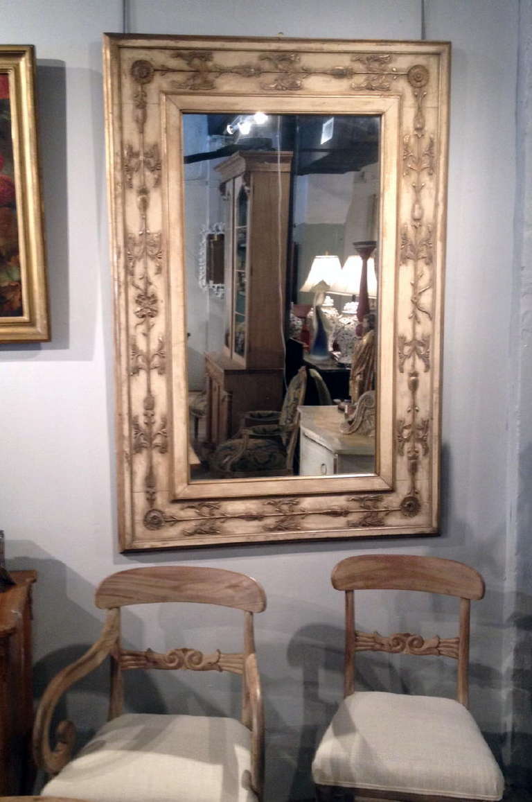 Wood Large Pair Of Neoclassical Style Mirrors