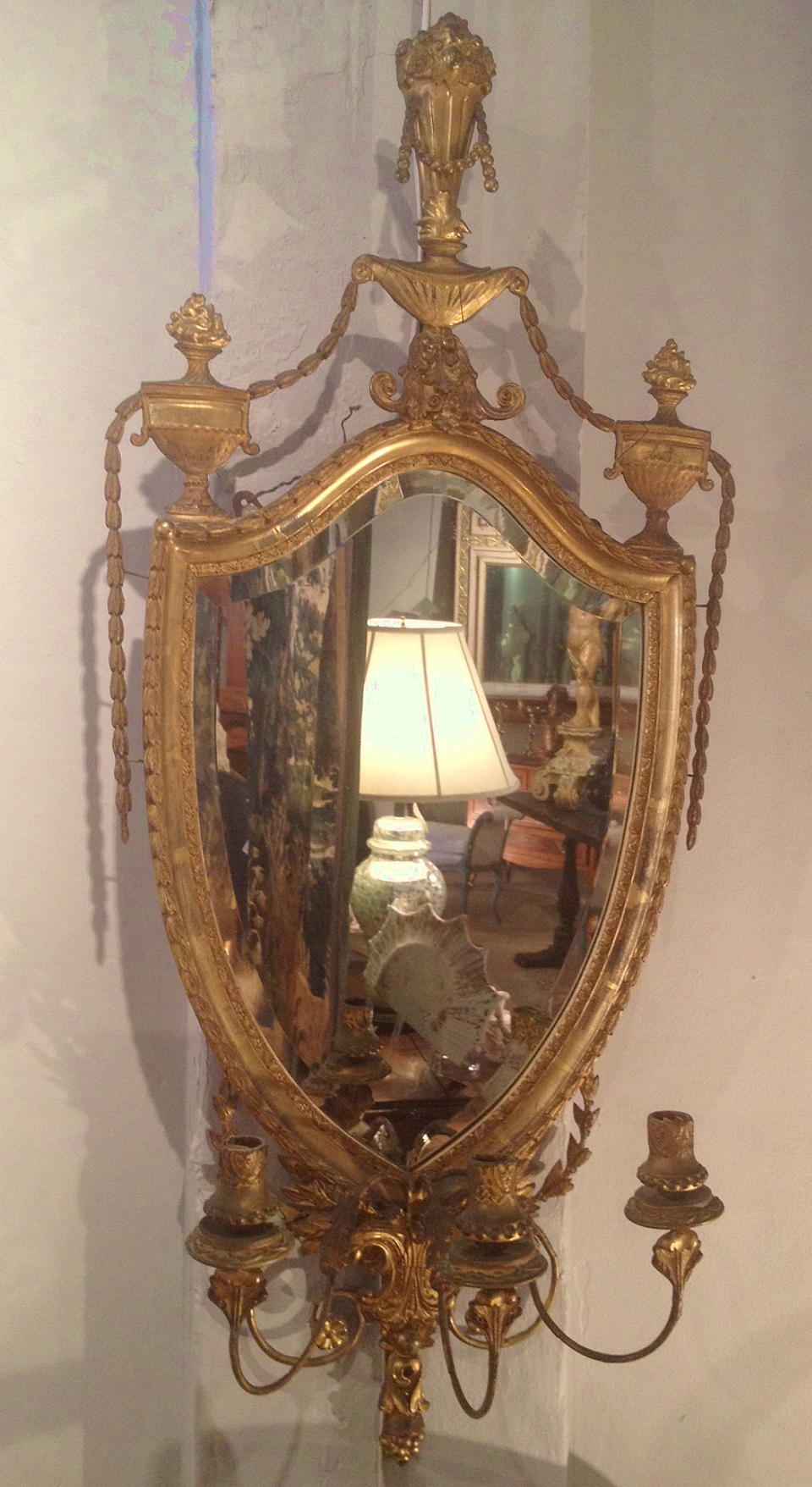 American Adams Style Girondole Mirror For Sale