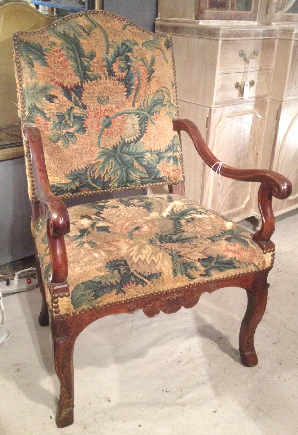 Large Early 18th Century French Armchair For Sale