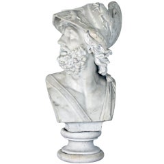 Italian Marble Bust Of Ajax