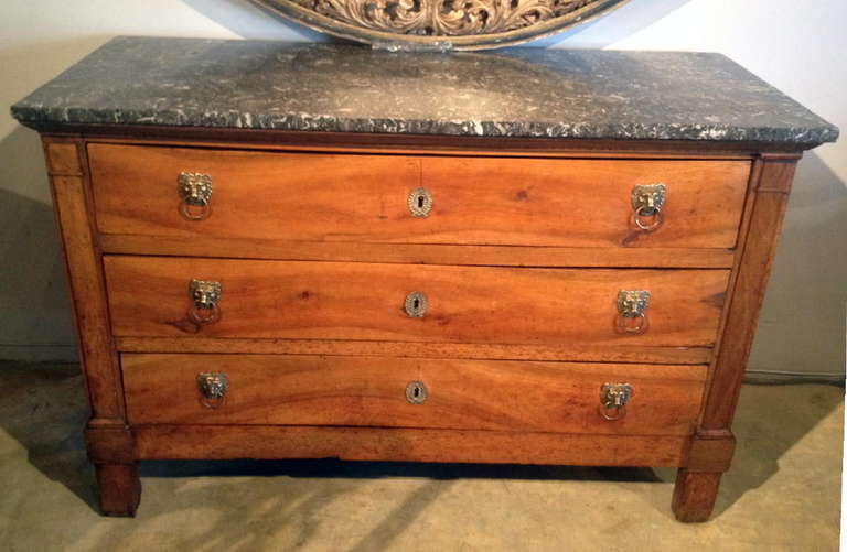 French Empire Marble Top Chest