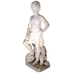 19th Century Italian Carrara Marble Sculpture Antique 19th Century Italian Carrara Marble Sculpture