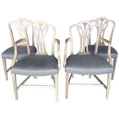 Set of 10 Hepplewhite Style Dining Chairs