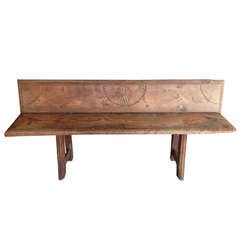 17th Century Spanish Walnut Bench