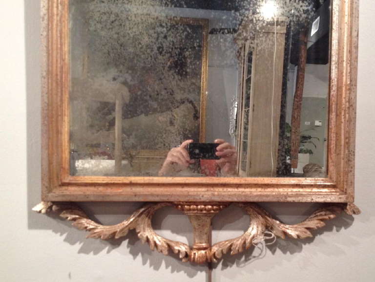 20th Century Pair of Italian Silver Gilt Mirrors