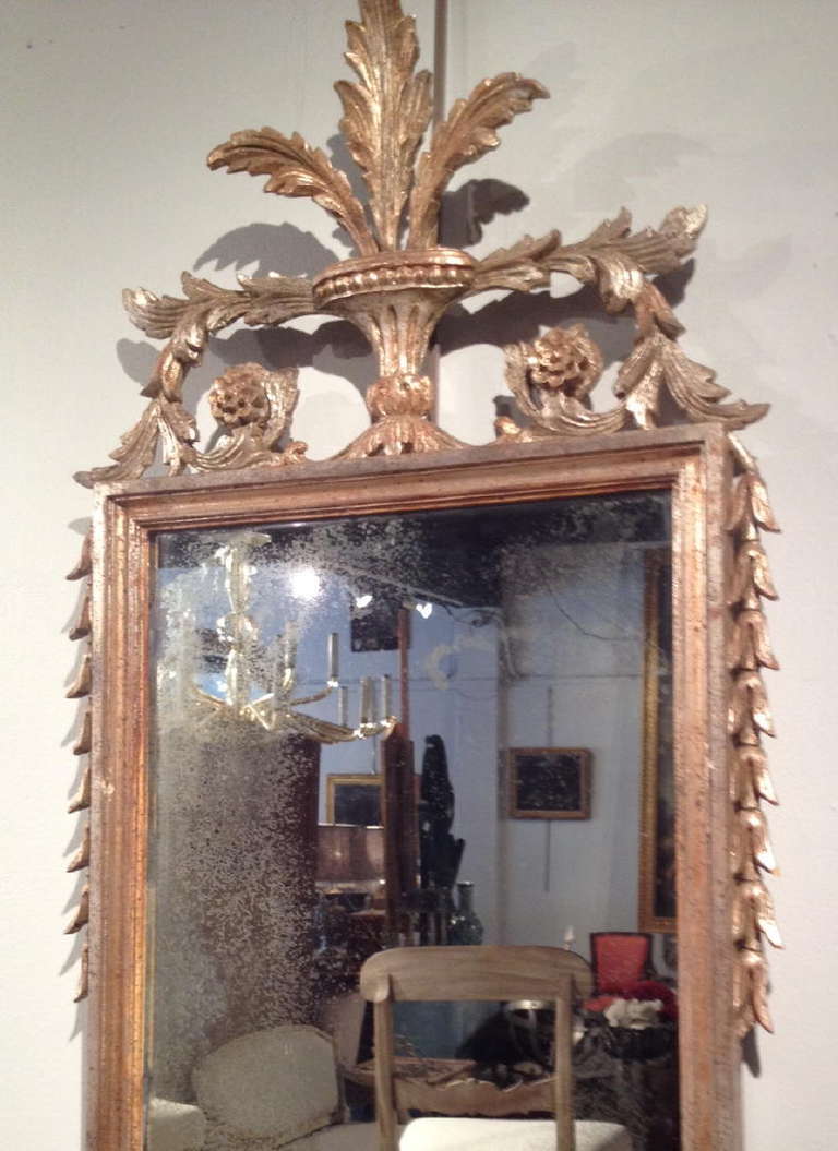 Pair of Italian Silver Gilt Mirrors 1