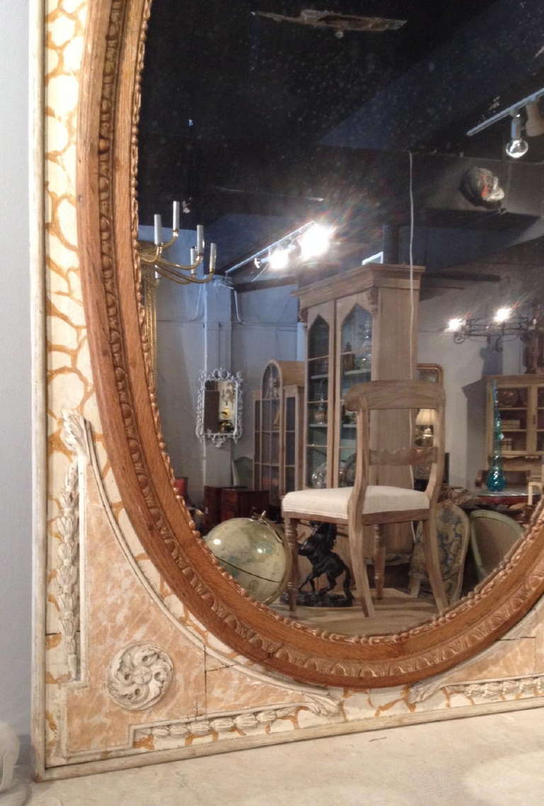 Large 19th Century Faux Painted Mirror 3