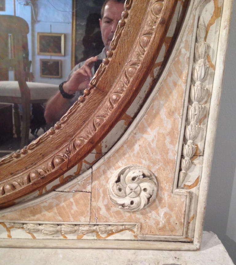 Large 19th Century Faux Painted Mirror 5