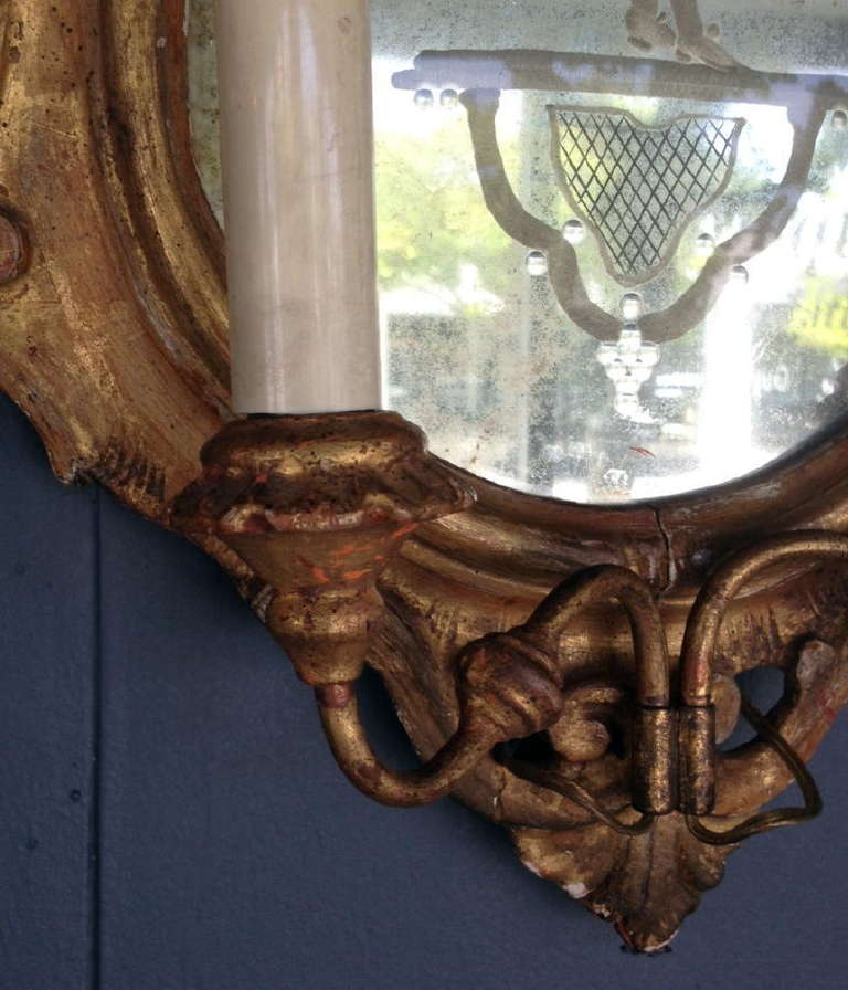 Pair of 18th Century Venetian Sconces For Sale 2