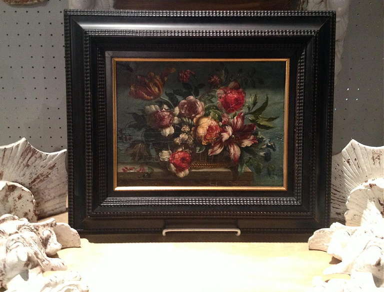Dutch Oil On Board Still Life Painting For Sale