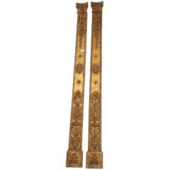 Pair of Gilt Pilasters