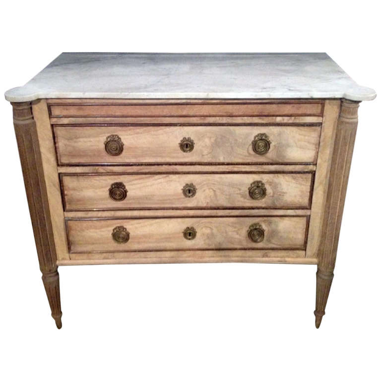 19th Century French Style Marble Top Chest