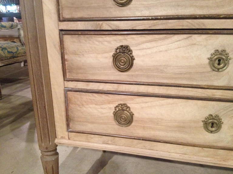 19th Century French Style Marble Top Chest In Excellent Condition In West Palm Beach, FL