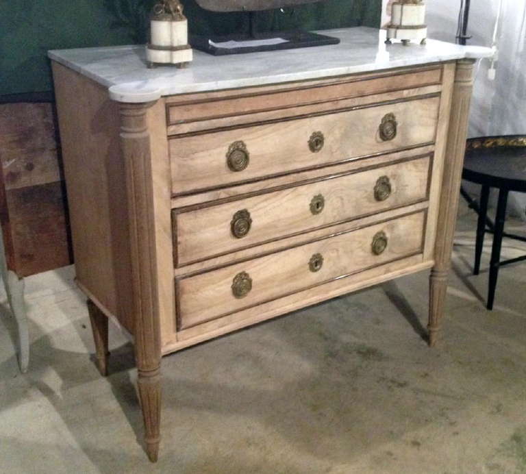 19th Century French Style Marble Top Chest 3