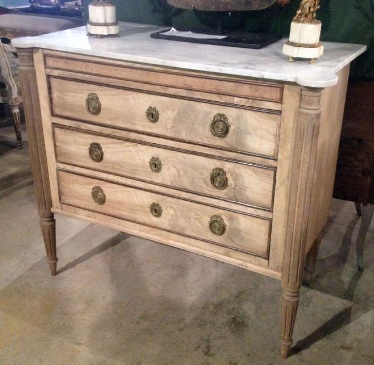 19th Century French Style Marble Top Chest 4