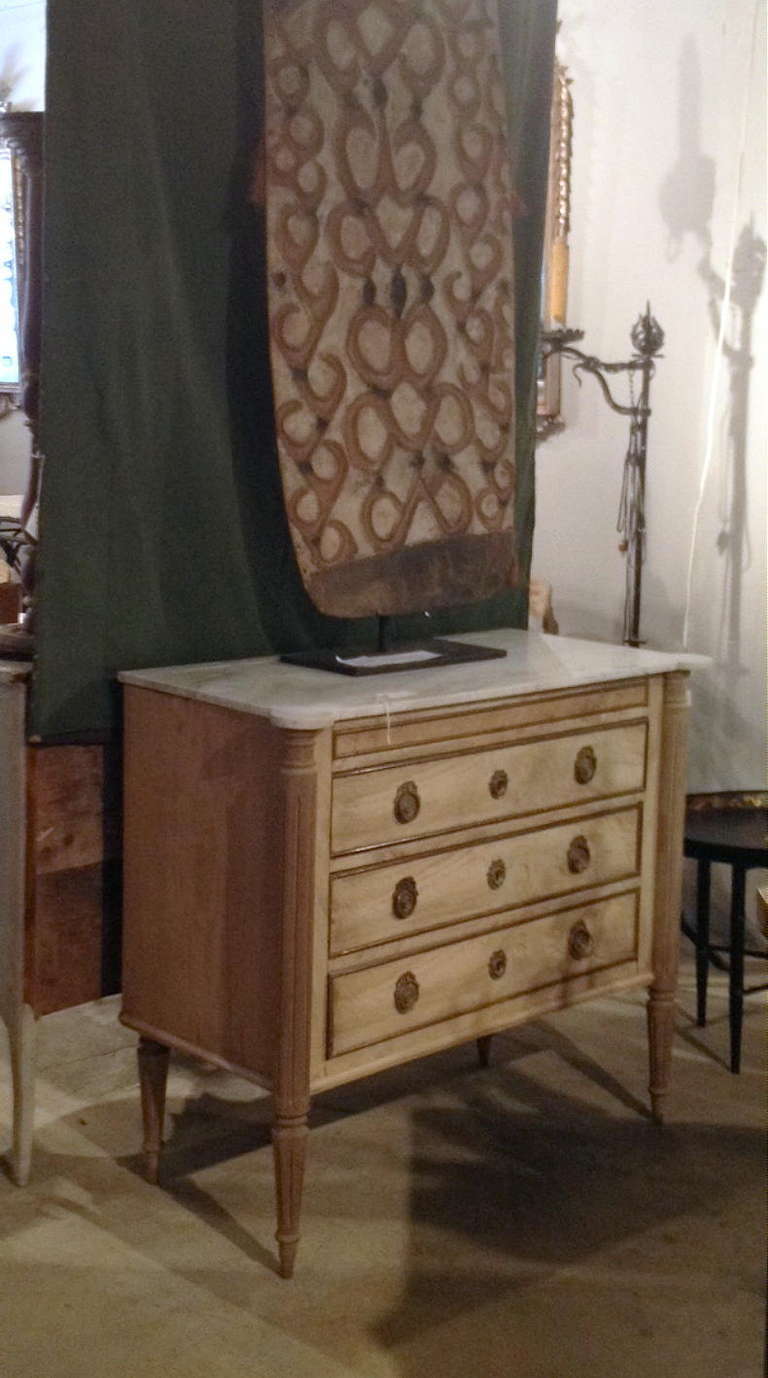 19th Century French Style Marble Top Chest 5