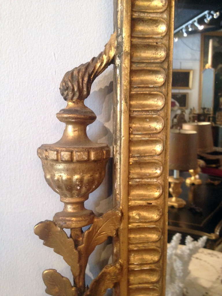 Wood Late 18th Century Italian Neoclassic Mirror For Sale