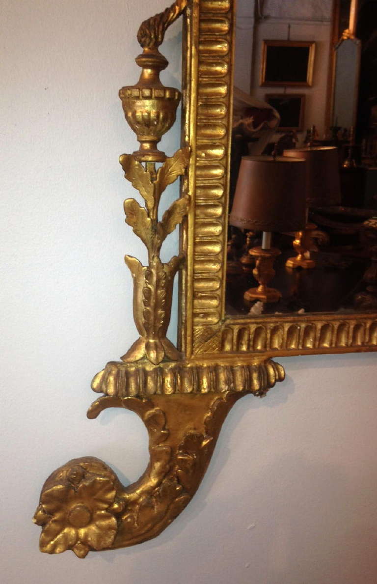 18th Century and Earlier Late 18th Century Italian Neoclassic Mirror For Sale