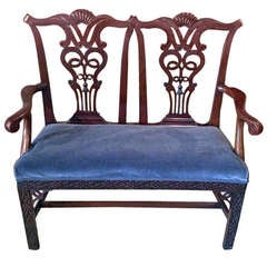 Antique Chinese Chippendale Settee
