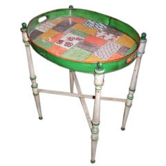 PAINTED TOLE TRAY TABLE