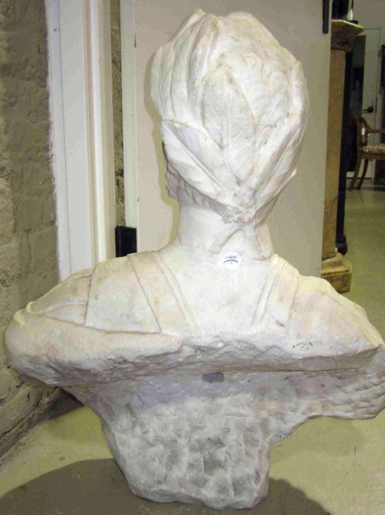 18th Century Italian Cararra Marble Bust 2