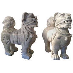 Vintage Pair Of Large Foo Dogs