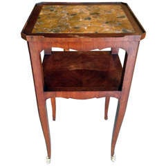 "Krieger Paris" French Marble Top Side Table