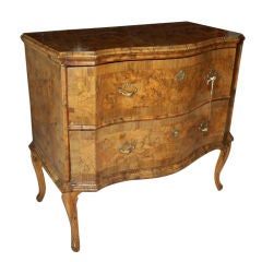 18th Century Venetian Burled Wood Chest