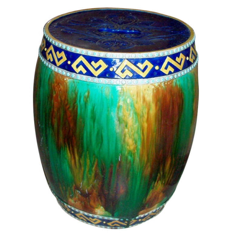 Majolica Garden Seat