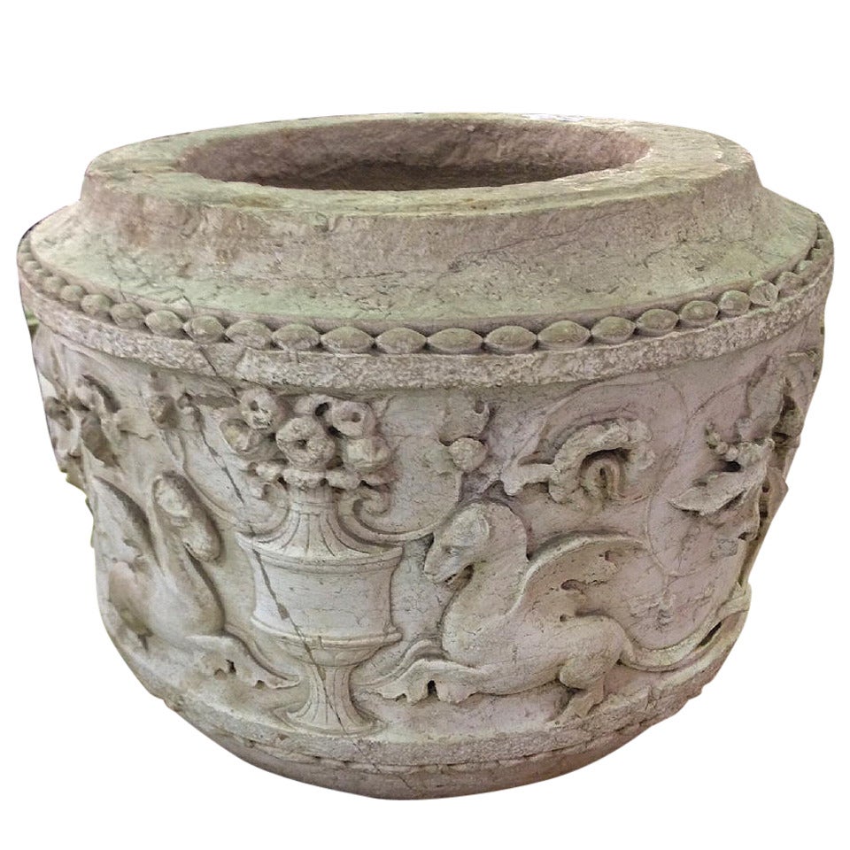 16th Century Italian Carved Stone Wellhead / Cistern