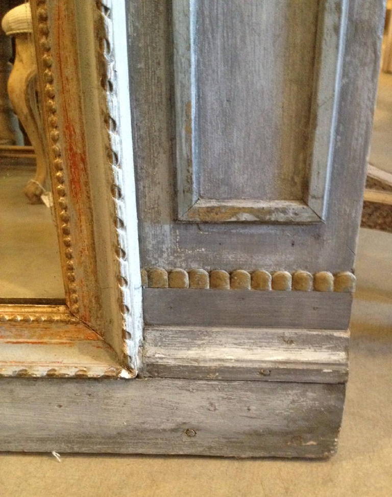 19th Century French Painted Trumeau For Sale 1