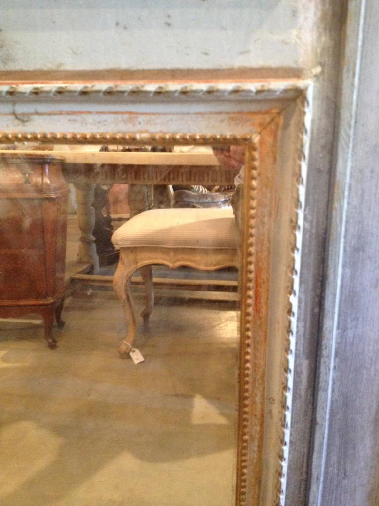19th Century French Painted Trumeau For Sale 2