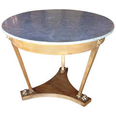 Italian Empire Marble Top Center Table