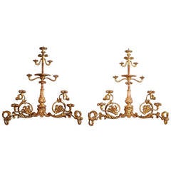 Pair of Very Large Wall Hanging Candelabras