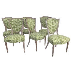 SET OF 8 SHIELD BACK CHAIRS