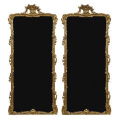 Large Pair Of Chippendale Style Mirrors