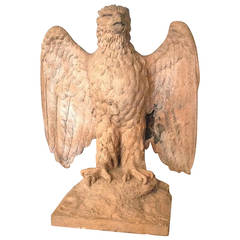 19th Century European Terra Cotta Eagle