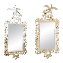 Pair of Chinese Chippendale Style Mirrors