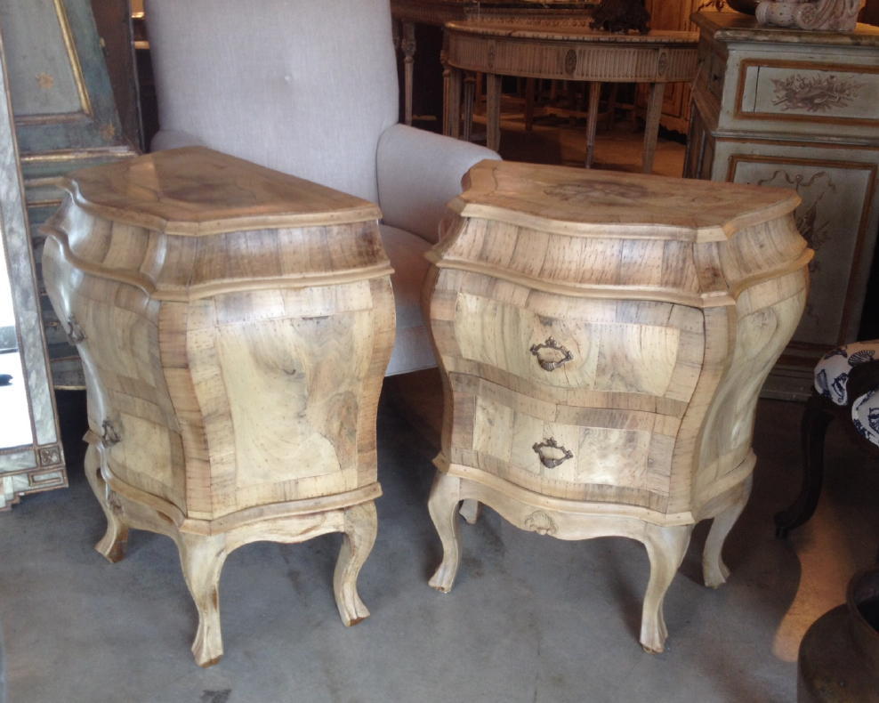 Pair of Italian Walnut Commodes For Sale 4